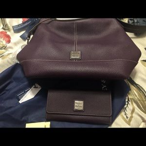 Dooney & Burke set (Brand new/Never used) Plum